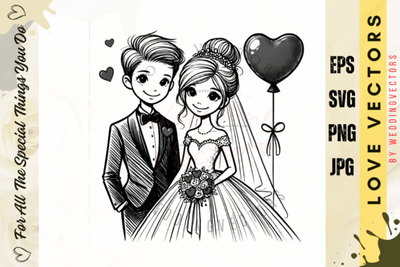 C3635: The Ultimate Wedding Couple and Love Vectors Collection