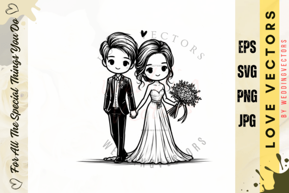 Crafting a Timeless Romance: The C2639 Wedding Vector