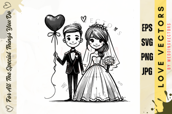 Crafting Your Love Story with C3657 Wedding Vectors