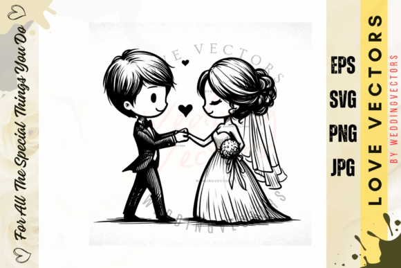 Elevate Your Wedding Stationery with C3758 Love Vectors