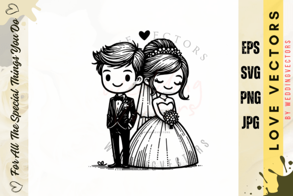 Wedding Couple and Love Vectors - C2643: Design Inspiration
