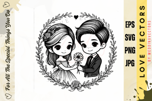 Wedding Couple and Love Vectors - C2650: A Creative Toolkit