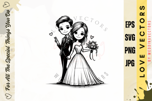 Wedding Couple and Love Vectors - C2651: A Visual Guide