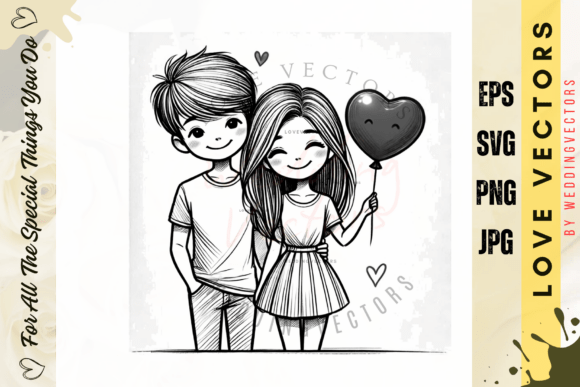Wedding Couple and Love Vectors - C2680: A Designer's Guide to Romantic Assets