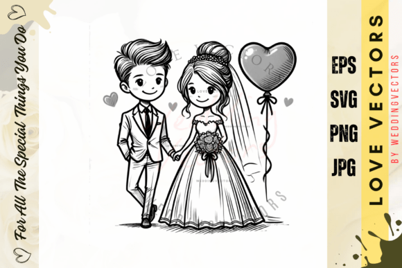 Wedding Couple and Love Vectors - C3233: A Designer's Guide