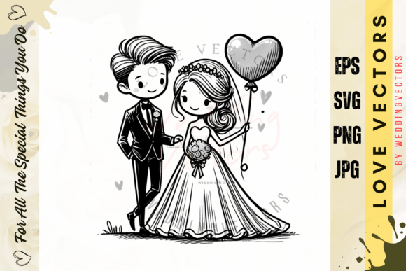 Wedding Couple and Love Vectors - C3241: A Designer's Guide