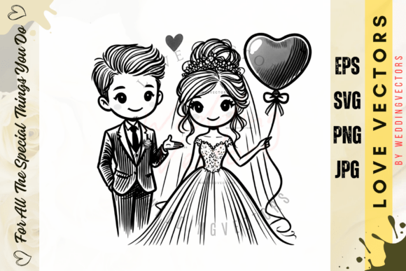 Wedding Couple and Love Vectors - C3289: A Designer's Guide