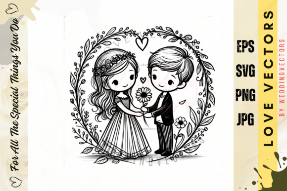 Wedding Couple and Love Vectors - C3630: A Designer's Guide