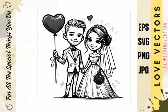 Wedding Couple and Love Vectors - C3637: A Modern Romance