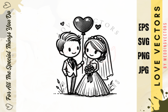 Wedding Couple and Love Vectors - C3643: A Designer's Guide