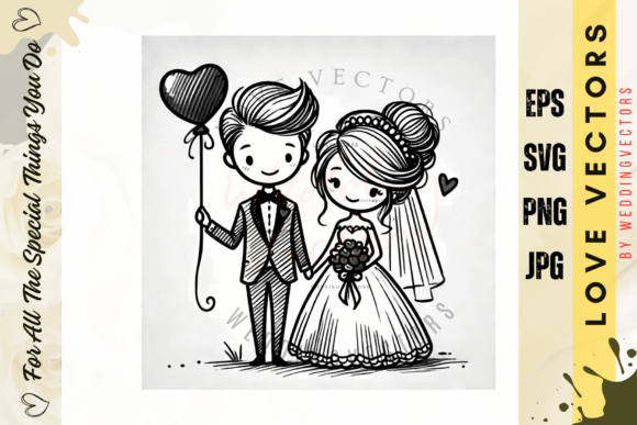 Wedding Couple and Love Vectors - C3669: A Designer's Guide