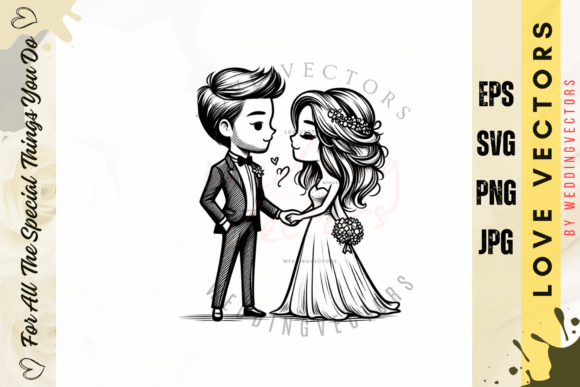 Wedding Couple and Love Vectors - C3670: A Designer's Toolkit for Romance