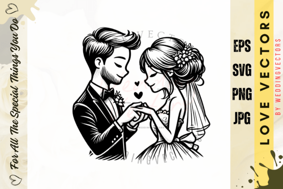 Wedding Couple and Love Vectors - C3704: A Designer's Guide
