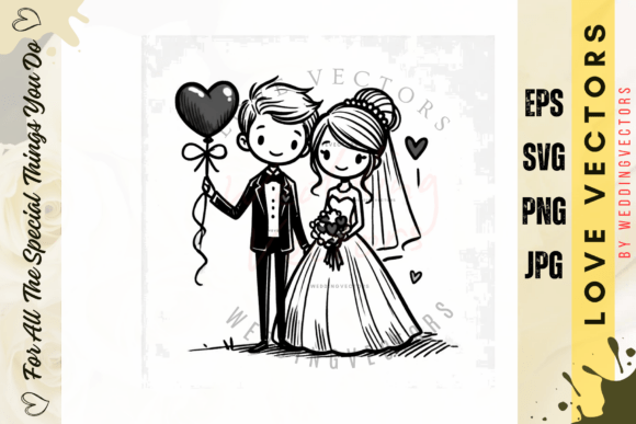 Wedding Couple and Love Vectors - C3731: A Designer's Guide