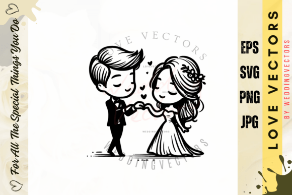 Wedding Couple and Love Vectors - C3744: A Designer's Guide to Romantic Pastel Design