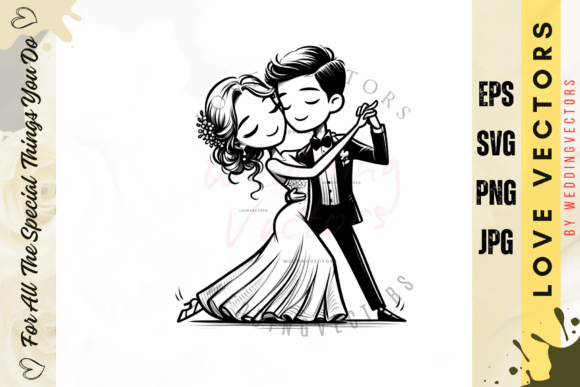 Wedding Couple and Love Vectors - C3756: Your Toolkit for Romantic Design